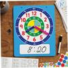 Sjfbebsy Learning Clock, 15.3x10.6Inch Teaching Clocks for Kids with Movable Hands, Write & Wipe Practice Clock to Learn Time for Kids with Writing Pen, Blue | Practice for Learning Time view 2