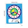 Sjfbebsy Learning Clock, 15.3x10.6Inch Teaching Clocks for Kids with Movable Hands, Write & Wipe Practice Clock to Learn Time for Kids with Writing Pen, Blue | Practice for Learning Time view 4