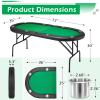 ECOTOUGE 8 Players Poker Table Foldable, Folding Poker Gaming Table, Green view 2