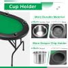 ECOTOUGE 8 Players Poker Table Foldable, Folding Poker Gaming Table, Green view 4