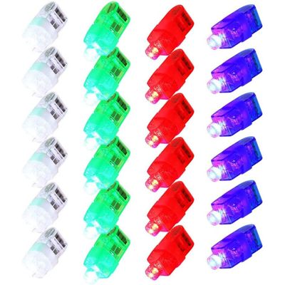 Vistnale LED Finger Lights for Kids|LED Finger Lights Colorful Plastic Thumb Ring Band Flashlight Toy for Kids Adults 24pcs