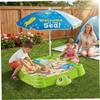 Kurvorath Water Table with Umbrella - Turtle Shape Sand & Water Play Table, Outdoor Sand Box with Lid for Toddlers view 2