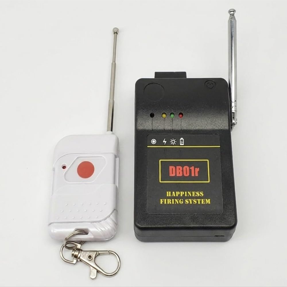 PyroBuild 1-Channel Wireless Remote Switch Kit, 200-300 Feet Long Range Single-Station Electronic Trigger Receiver with Keychain Transmitter for Model Rocketry, Special Effects.