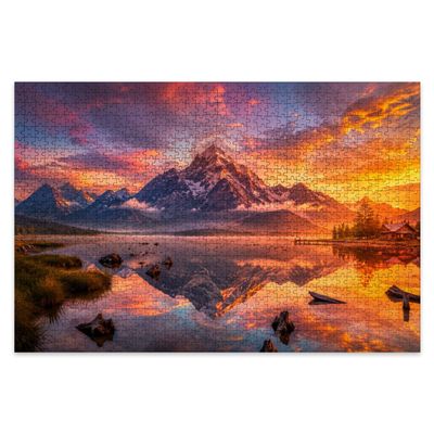 Puzzles for Adults 1000 Pieces Milford Sound Fiord Fiordland National Park New Zealand Wooden Jigsaw Puzzles Challenging Fun Family Game Gifts Party Toy for Kids Seniors Home Decor