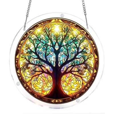 83 Pieces Tree of Life Style Acrylic Jigsaw Puzzle Hanging for Adults 7.4in