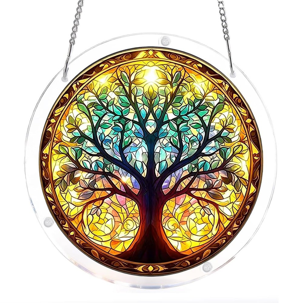 83 Pieces Tree of Life Style Acrylic Jigsaw Puzzle Hanging for Adults 7.4in
