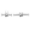 RC car Components Compatible with Traxxas for TRX4M for TRX-4M 1/18 RC Car Upgrades Parts 2Pcs Metal Front and Rear Axle Housing view 3