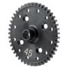 RC car Components Compatible with Kyosho MP9 MP10 1/8 RC Car Upgrade Parts Replacement Accessories 45T Special Material Lightweight Spur Gear Black view 1