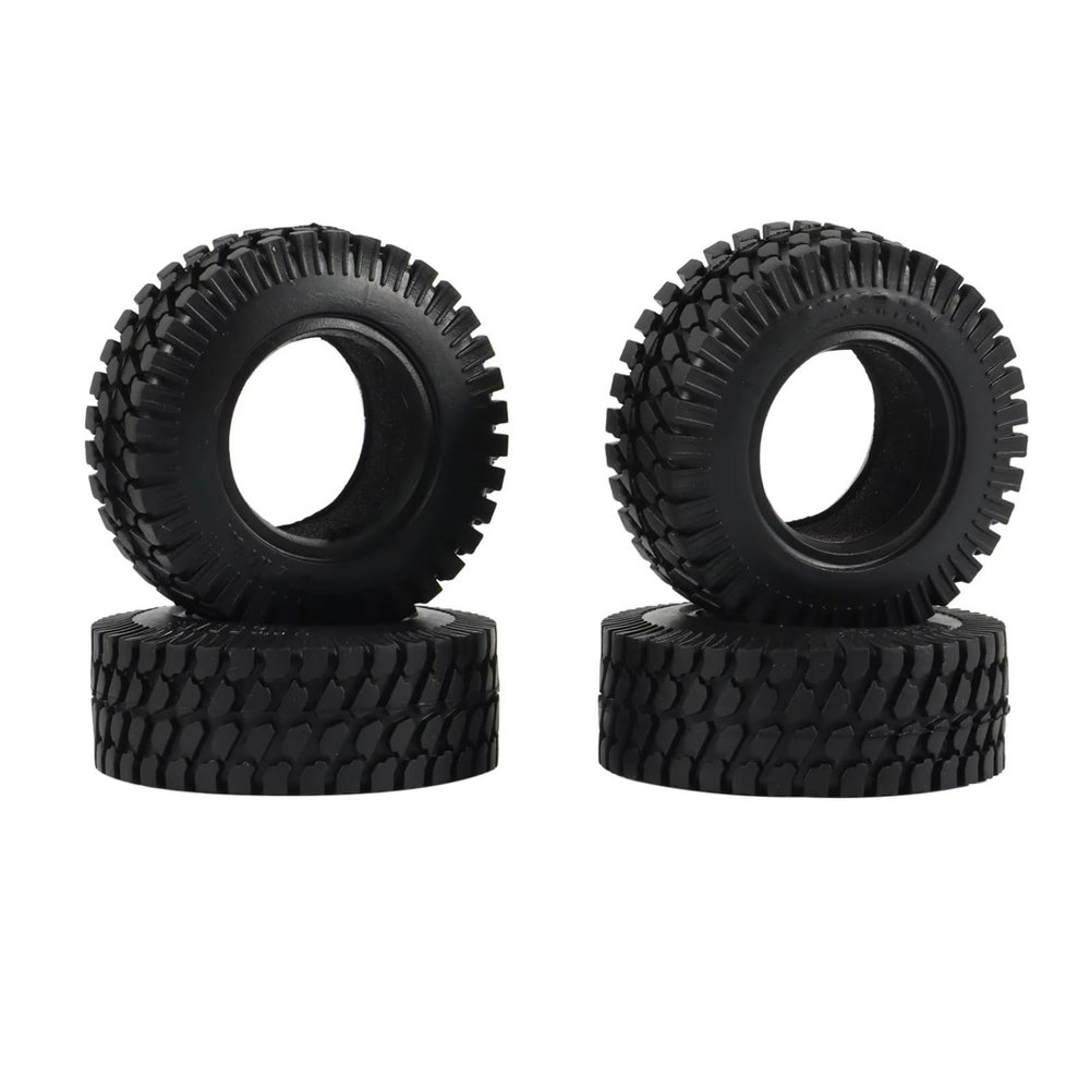 RC Car Accessories for Axial for Yeti Jr 90069 D90 TF2 for Tamiya CC01 LC70 for MST RC Crawler Car 4PCS 75MM 1.55Inch Rubber Wheel Tires Tyre