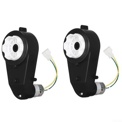 Hosrivae 1 12V RS550 Motor 35000RPM High DC Engine with Gears Ride Car Vehicle Toy Replacement Parts Black
