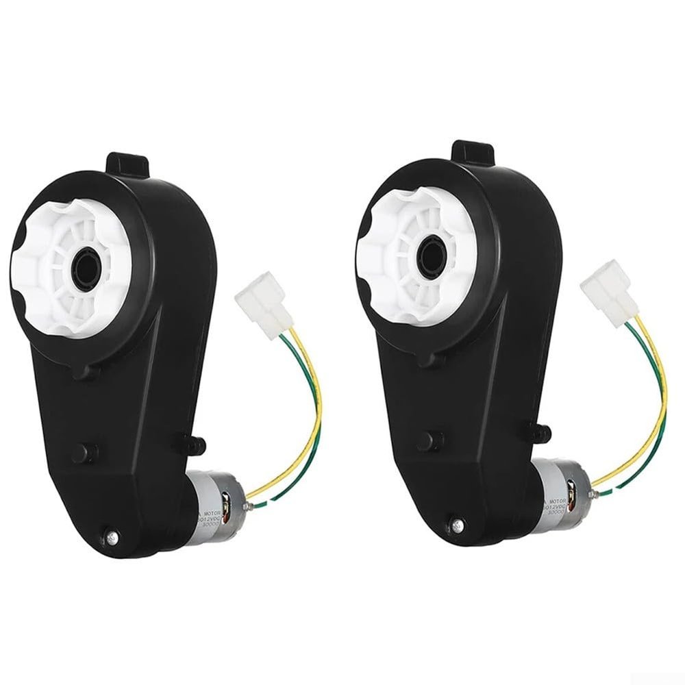 Hosrivae 1 12V RS550 Motor 35000RPM High DC Engine with Gears Ride Car Vehicle Toy Replacement Parts Black