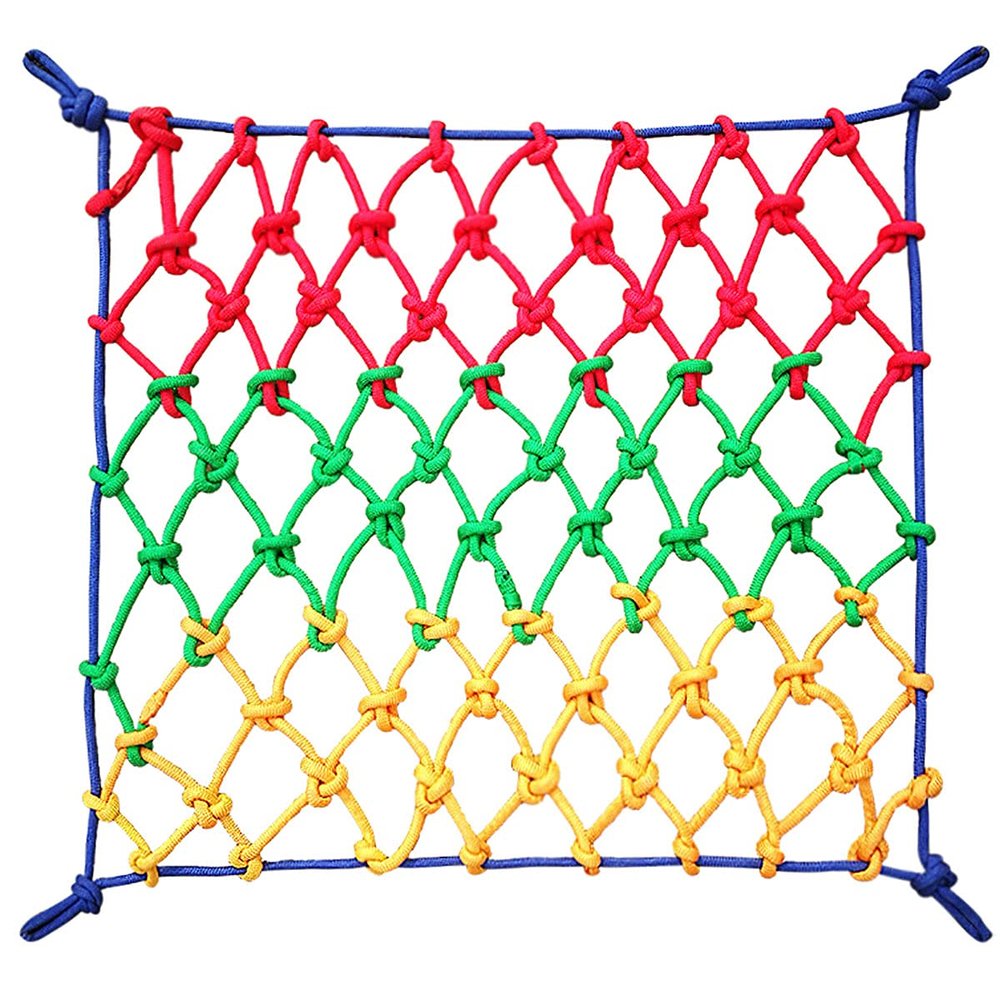 Kids Climbing Net Anti-Fall Safety Mesh for Outdoor Playgrounds Durable Nylon Rope Treehouse Net Giant 1x1M (3x3FT) Perfect for Childrens Adventure!