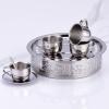 Simulation Drink Set Stainless Steel Design Tea Cup Pots Set for Safe Afternoon Party Entertainment Activity Roleplay Pots Toy view 4