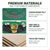 JOINLAUXE 48 Inch Octagon Folding Poker Table Top, Casino-Style Green Tabletop with Cup Holders & Chip Trays, Portable 4-Fold Black Jack for Home Game Nights, Up to 8 Players, Carry Bag Included view 4