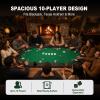 Oval Foldable Poker Table Top for Texas Hold'em Blackjack Baccarat view 2