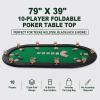 Oval Foldable Poker Table Top for Texas Hold'em Blackjack Baccarat view 3