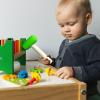 Wooden Hammer Toy Portable Pretend Hammer, Children Play Mallet view 3