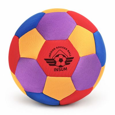 INSUM Silent Indoor Soccer Ball, Size 4 Soft Soccer Ball with Pump