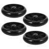 NULYLU 4pcs Foldable Shopping Trolley Wheels - 6" Replacement Wheels with Snap Clip & Bearing, 8mm Axle Hole for Grocery Carts, Market Trolleys and Utility Carts view 1