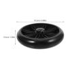 NULYLU 4pcs Foldable Shopping Trolley Wheels - 6" Replacement Wheels with Snap Clip & Bearing, 8mm Axle Hole for Grocery Carts, Market Trolleys and Utility Carts view 2