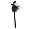 Omquot Handmade Plush Horse with 2 Sound Effects for Children's Outdoor Fun, 27.56 x 4.72 x 9.84 Inches (Black) view 1