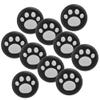 ToysCentral Basics Cat Silicone Rocker Cap for Switch Lite Red Claw Blue White Pink Green 10pc (White Claws on Black Background) view 1