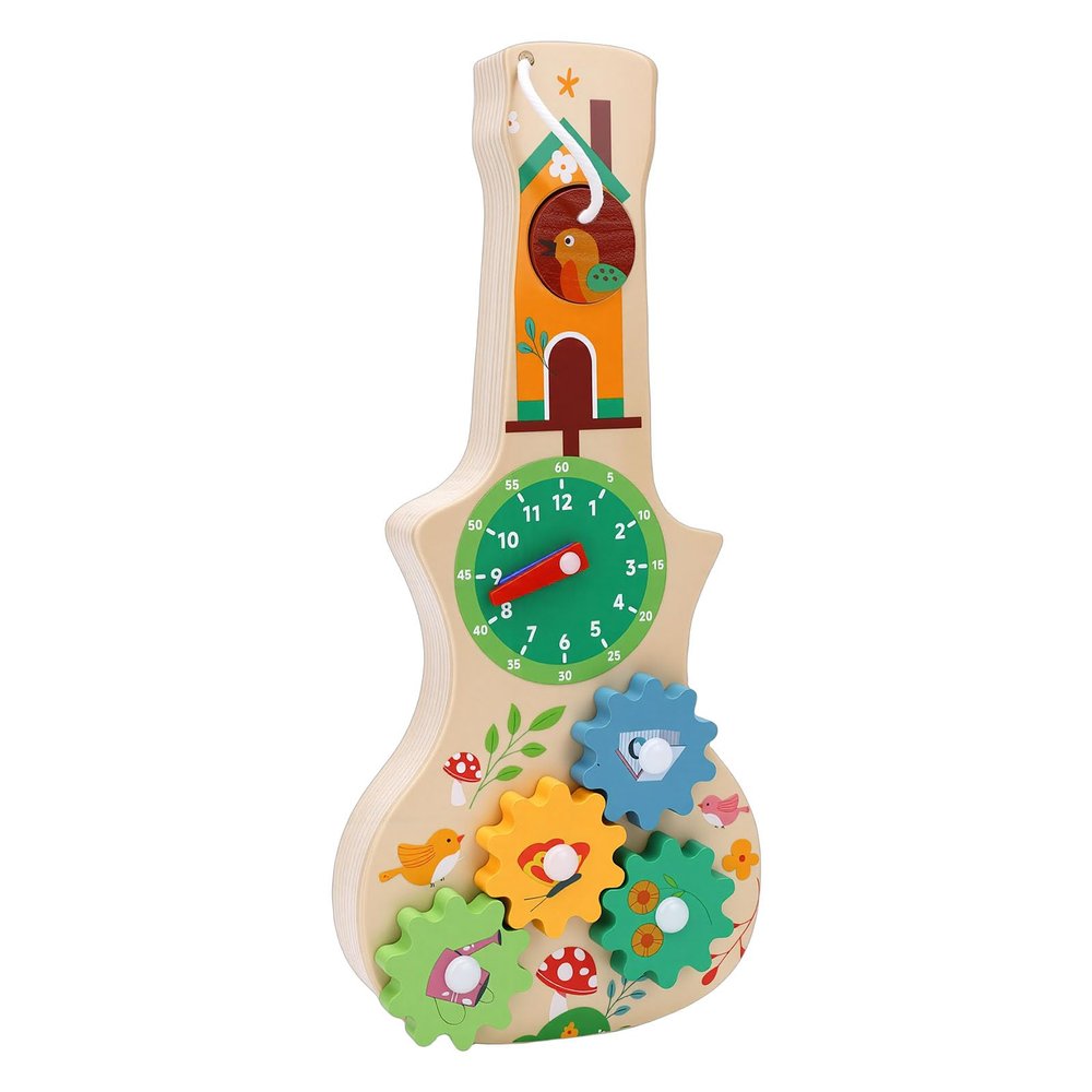 Rcniso Violin Shape Sensor Board Clock Puzzle for Wooden Violin Sensor Board Beech Wood