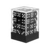 HEARTOOL 12mm Polyhedral Dice, Square Acrylic 6 Sided Dice with Plastic Box Perfect for Board Games, Table Games & Classroom Teaching (Black/White, 36pcs) view 1