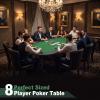 70x35 Inch Portable Folding Poker Table for 8 Players for Texas Hold'em view 3