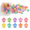 SAOROPEB 100Pcs Mini Flower Hair Clips, Colorful Hair Accessories (Pastel) view 1
