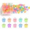 SAOROPEB 100Pcs Mini Flower Hair Clips, Colorful Hair Accessories (Glitter) view 1