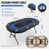 70x35 Inch Folding Poker Table for 8 Players for Texas Hold'em & Blackjack view 3