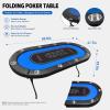 83x41 Inch Folding Poker Table for 10 Players for Texas Hold'em & Blackjack view 3