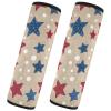 Seat Belt Covers 2 Pack Patriotic Red Blue Star Car Seat Strap Covers Super Soft Car Seat Neck Cover for Boys Girls Adults Babies M view 1