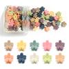100Pcs Mini Flower Hair Clips, Tiny Hair Accessories (Matte Dark Morandi) view 1
