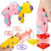 Zaleny 2 in 1 Dino Flying Launcher Toys Flying Disc and Light Up Spinning Top Toys for Kids Propellers Spinners for Boys Girls Gifts 2 Sets view 1