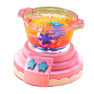Omquot Hot Pot Maker Cooking Toy Safe Simulation DIY Toddler Kitchen Toy for Creative Play (Pink)