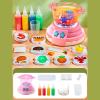 Omquot Hot Pot Maker Cooking Toy Safe Simulation DIY Toddler Kitchen Toy for Creative Play (Pink) view 3