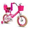 Ecarpat Kids Bike for Girls Ages 2-7 Years Old, 12 14 16 Inch Kids Bike with Training Wheels, Doll Seat, Streamers and Basket, Toddler Girl Bicycle, Multiple Colors (inch,12, Fuchsia) view 1