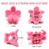 100Pcs Mini Flower Hair Clips, Colorful Hair Accessories (Bright Color) view 3