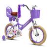 Ecarpat Kids Bike for Girls Ages 2-7 Years Old, 12 14 16 Inch Kids Bike with Training Wheels, Doll Seat, Streamers and Basket, Toddler Girl Bicycle, Multiple Colors (Inch, 16, Purple) view 1