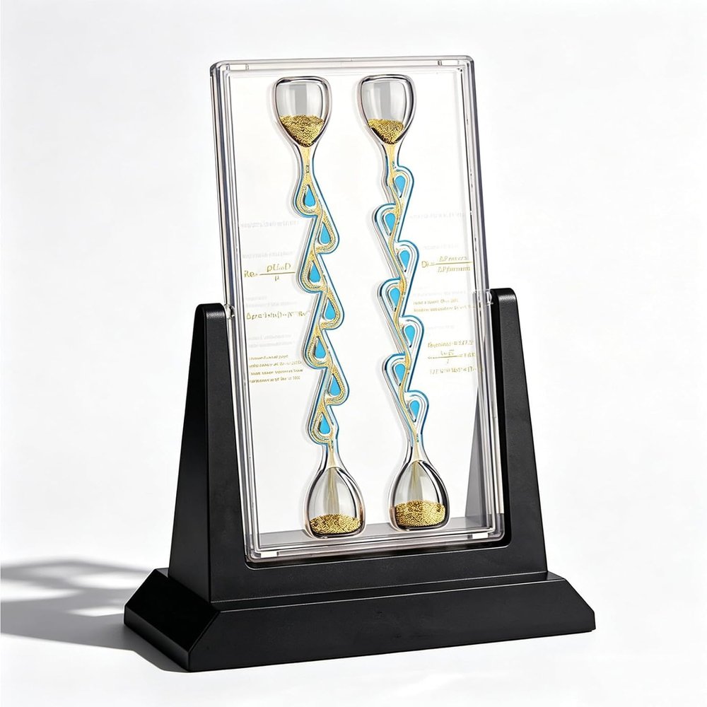 Vdniduir Fluid Phenomena STEM Learning Kit, 137.5 Golden Bifurcation Angle, Rotatable Galton Board, with 10000+ Steel Balls,for Physics/lab
