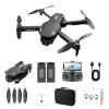 Foldable Dual-Camera Drone with Brushless Motor, Optical Flow Positioning, 4K HD FPV, Long Flight Time with 2 Batteries, Remote Control Black. (Walmart-M10-BK) view 1