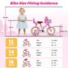 Ecarpat Kids Bike for Girls Ages 2-7 Years Old, 12 14 16 Inch Kids Bike with Training Wheels, Doll Seat, Streamers and Basket, Toddler Girl Bicycle, Multiple Colors (inch,16, Pink) view 4