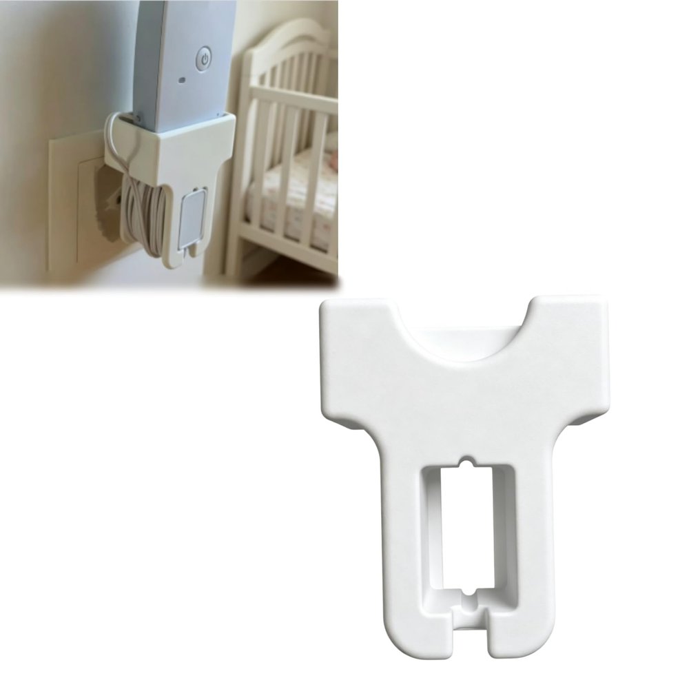 skqhk Babyphone Wall Plug Holder Compatible with Philips Avent Baby Monitor | Vertical Outlet Mount | Nursery Cord Organizer & Space Saver