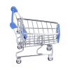 Sunisfa Mini Grocery Cart Mini Shopping Cart Supermarket Handcart Blue Iron Fruit Flower Cosmetic Pen Storage Toy Gift with Exquisite Appearance for Home Kitchen Office view 2