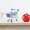 Sunisfa Mini Grocery Cart Mini Shopping Cart Supermarket Handcart Blue Iron Fruit Flower Cosmetic Pen Storage Toy Gift with Exquisite Appearance for Home Kitchen Office view 3