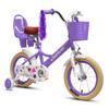 Ecarpat Kids Bike for Girls Ages 2-7 Years Old, 12 14 16 Inch Kids Bike with Training Wheels, Doll Seat, Streamers and Basket, Toddler Girl Bicycle, Multiple Colors (Inch, 12, Purple) view 1
