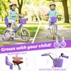 Ecarpat Kids Bike for Girls Ages 2-7 Years Old, 12 14 16 Inch Kids Bike with Training Wheels, Doll Seat, Streamers and Basket, Toddler Girl Bicycle, Multiple Colors (Inch, 12, Purple) view 3