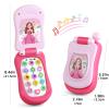 hahakarda Princess Baby Toy Cell Phone, Pink Flip Design, 16 Interactive Buttons, Sounds and Lights, for Early Development, Girl Birthday Gift view 4